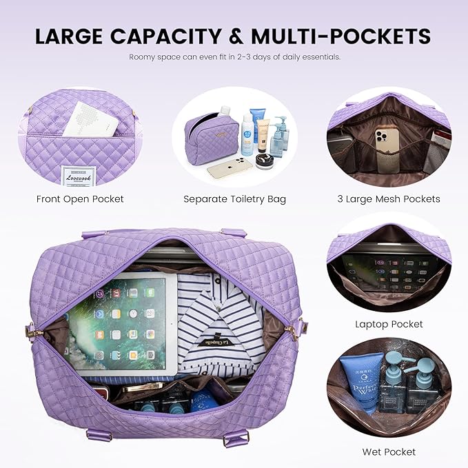 LOVEVOOK Travel Duffle Bag, Weekender Bags - Image 3