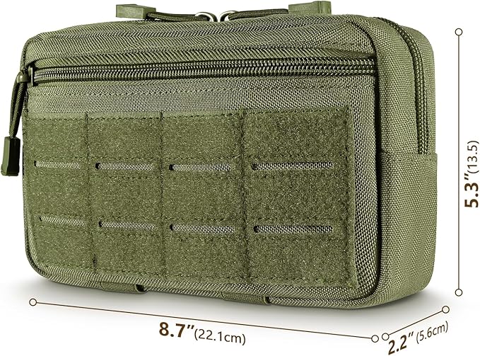 Tactical Molle Admin Pouch Utility Laser Cut EDC Tool Pouch Bag Horizontal - Image 2