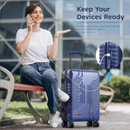 ALPHA CAMP 20-inch Carry On Luggage Airline Approved - Image 2