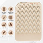 Vanity Accessories - Heat Resistant Mat – Silicone Flat Iron & Curling Iron Holder, Non-Slip Vanity Mat & Hot Tool Mat for Home, Salon, or Travel Use