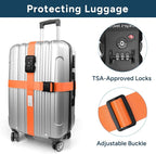 Travel Inspira Luggage Straps for Suitcases Travel Belt for Luggage TSA - Image 2