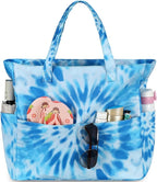 LEDAOU Large Beach Tote Bag Women Waterproof Sandproof Zipper Beach Tote Bag - Image 8