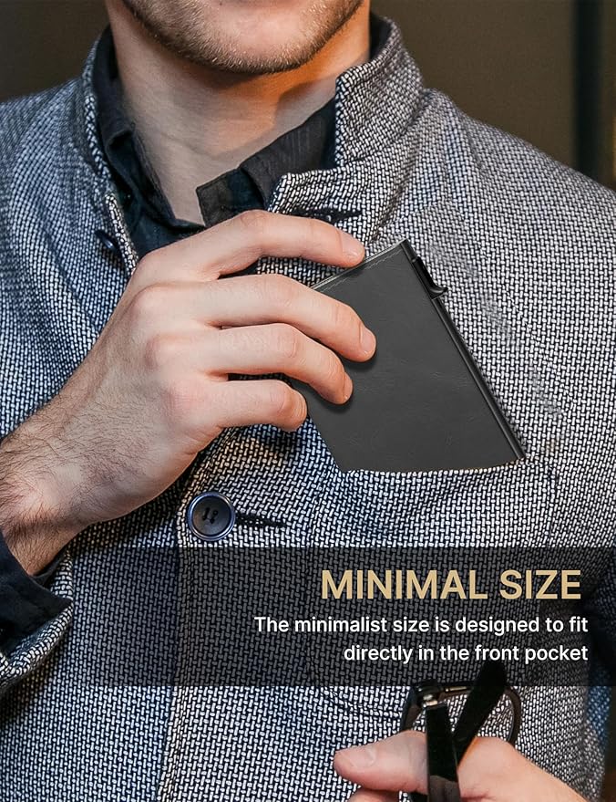 typecase Mens Wallet Card Holder: Pop Up Aluminum Case, Carbon Fiber Leather - Image 5