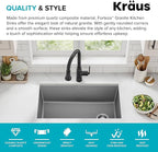 KRAUS Forteza 32-inch Undermount Single Bowl Granite Kitchen Sink in Grey - Image 2