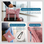 Resty 65"x40" Traveling Airplane Blanket, Velvety Soft Blanket That Becomes a - Image 4