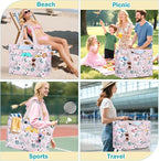 Extra Large Beach Bags for Women, Waterproof Sandproof Beach Tote Bag Zipper - Image 9
