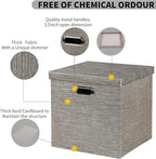 Posprica Storage Bins with Lids, 13×13×13 Foldable Storage Cube Baskets Boxes - Image 4