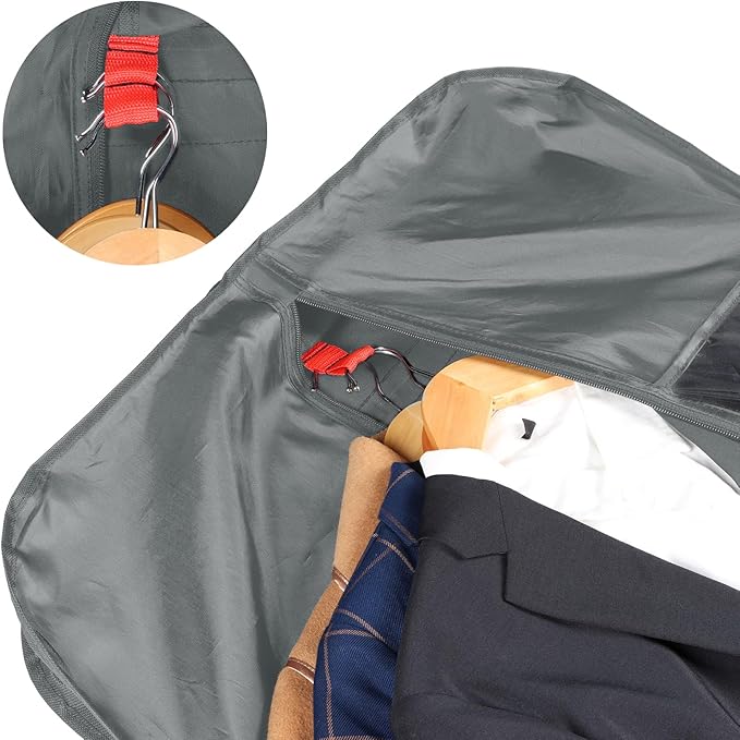 Zilink 60" Long Garment Bags for Travel Waterproof Dress Bags for Gowns Hanging - Image 3