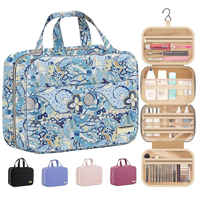 HOTOR Travel Toiletry Bag w/Hanging Hook by HOTOR