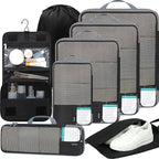 BAGAIL 4 Set/6 Set/8 Set Compression Packing Cubes Travel Accessories by BAGAIL