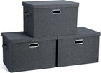Large 17" 36 Quart Collapsible Stackable Storage Bins by GraciadecoStorage