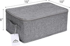 ANMINY Storage Bins with Zipper Lids 13 Qt Lidded Fabric Storage Boxes Baskets - Image 3