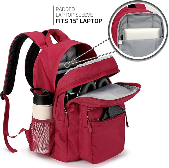 ZORFIN 26L Backpack for College, and Travel: Water Resistant Bookbag - Image 4