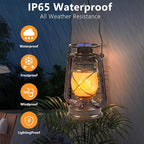 Solar Lanterns Outdoor Waterproof, 2 Pack Bronze Vintage Lanterns - Image 5