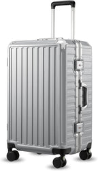 LUGGEX Checked Luggage with Spinner Wheels, 24 Inch Aluminum Frame Zipperless by LuggeXLUGGAGE