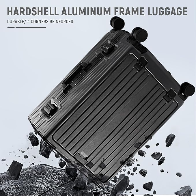 UrbanExplorer 20 Inch Carry On Luggage TSA Approved, Aluminum Frame Zipperless - Image 7