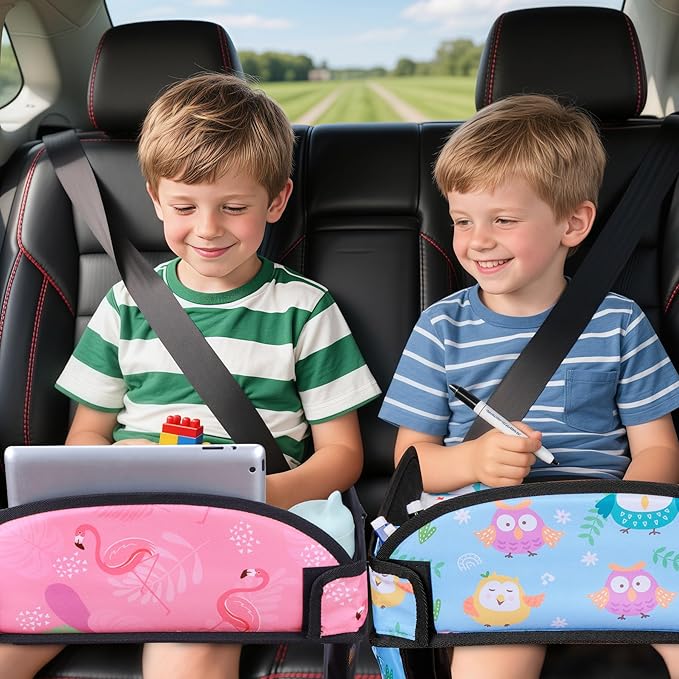 2PCS Kids Travel Tray, Car Seat Tray - Image 2
