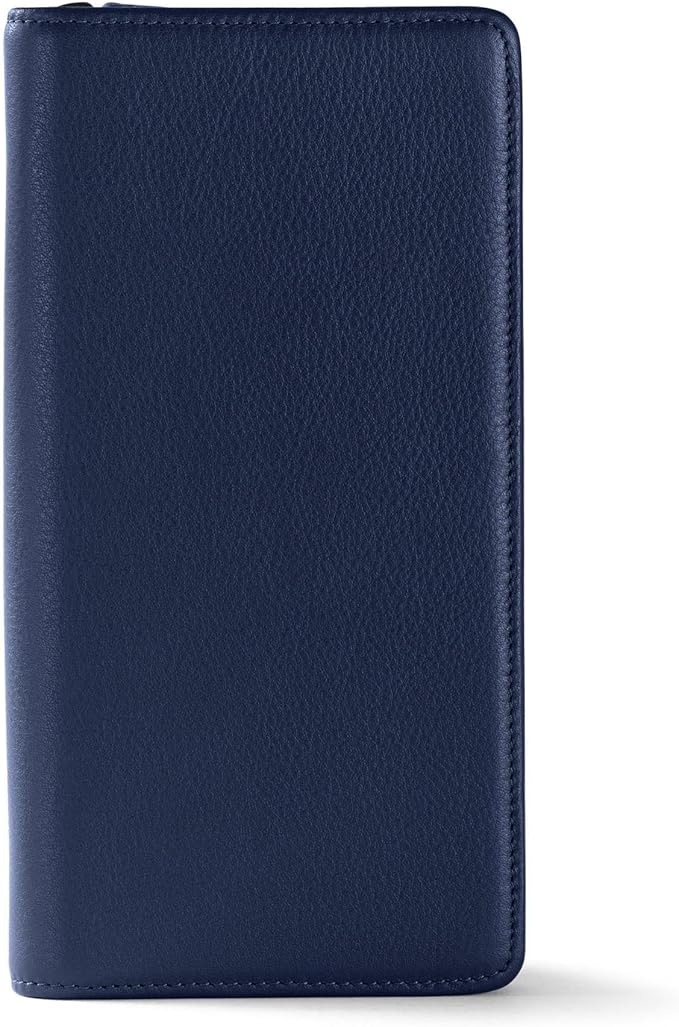 Leatherology Navy Blue Travel Zip Organizer Wallet, Passport Holder, RFID - Image 5