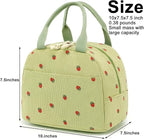 Bluboon Lunch Bag for Women Men Cute Corduroy Lunch Tote Bags Reusable - Image 2