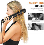 5 in 1 Hair Dryer Brush Set,Professional Negative Ionic Hot Air Styler, Air Curling Wrap Styler,Detachable Blow Dryer Brush With Auto Wrap Curlers,Hair Styling Tools For Straight/Curl/Drying/Smoothing