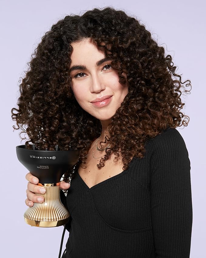 Bellissima Diffon Supreme Diffuser & Curly Hair Dryer - XL Diffuser for Long Waves, Curls, Coils - Cool Button - Anti-Frizz Technology