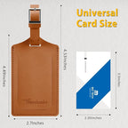 8 Pack Leather Luggage Travel Bag Tags by Travelambo - Image 2