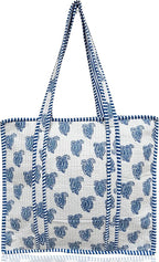 Cotton Quilted Tote Bag for Women – Large Beach & Travel Tote by ThirdEyeExport
