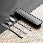 Portable Utensils Set with Case, Lunch Box Includ Fork Spoon Knife, Dishwasher - Image 2
