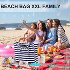 LEDAOU Beach Bag Waterproof Sandproof Women Tote Bag Pool Bag - Image 9