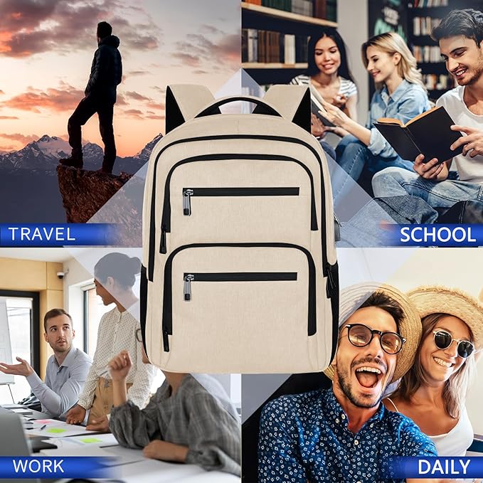 Backpck for Women, School backpacks for Girls Boys Teen, 15.6 inch Laptop Back - Image 5