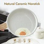 SENSARTE Nonstick Ceramic Frying Pan Skillet, 8-Inch Omelet Pan, Healthy Non - Image 2