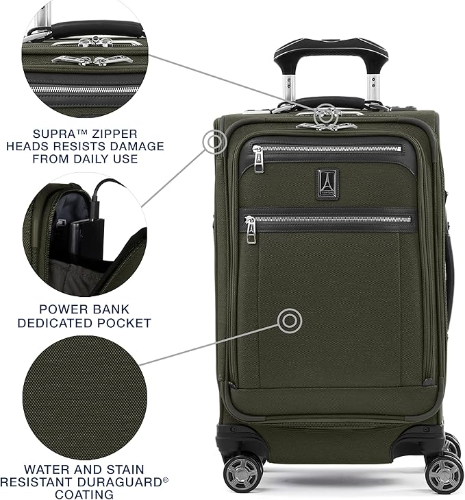 Travelpro Platinum Elite Softside Expandable Carry on Luggage, 8 Wheel Spinner - Image 6