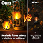 Solar Flame Lantern Hanging Outdoor Waterproof Purple - Image 5