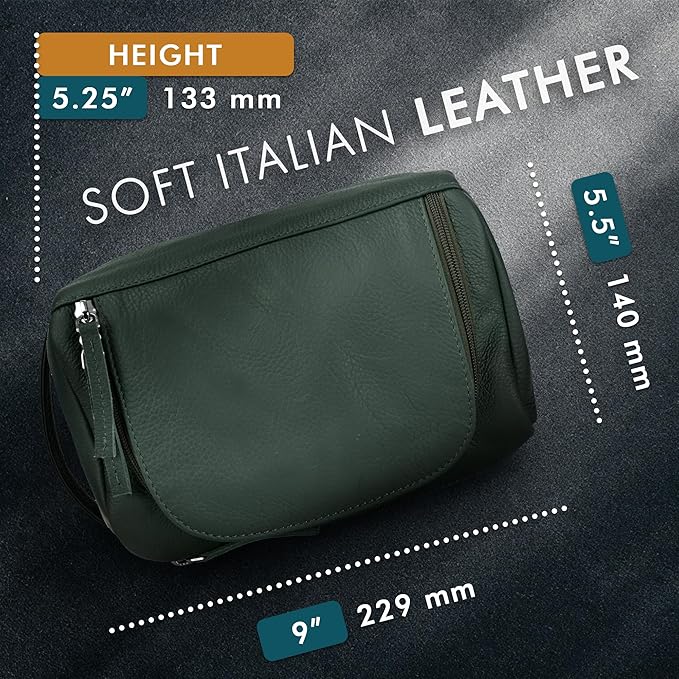 ELIZO Premium REAL Leather Toiletry Bag - Image 3