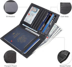 Polare RFID Blocking Napa Leather Passport Holder Travel Wallet - Image 5