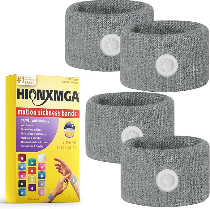 Motion Sickness Bands/Acupressure Nausea Wristband by HIONXMGA