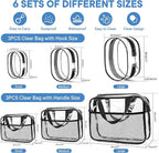 XEWEA Clear Travel Toiletry Bags & Small Electronic Accessories Organizer Case - Image 2
