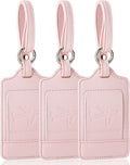Teskyer Luggage Tags, 3 Pack Premium PU Leather Luggage Tags by TESKYER