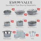 Granitestone 20 Pc Ceramic Cookware Set Nonstick, Complete Pots and Pans Set - Image 2