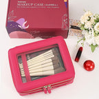 Aveniee XL Clear Makeup Organizer, Double Layer Travel Cosmetic Case - Image 3