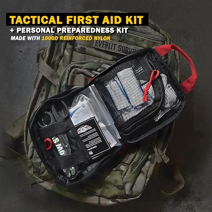 Everlit 180 Pieces Tactical First Aid Kit IFAK Molle EMT Pouch Outdoor Camping - Image 6