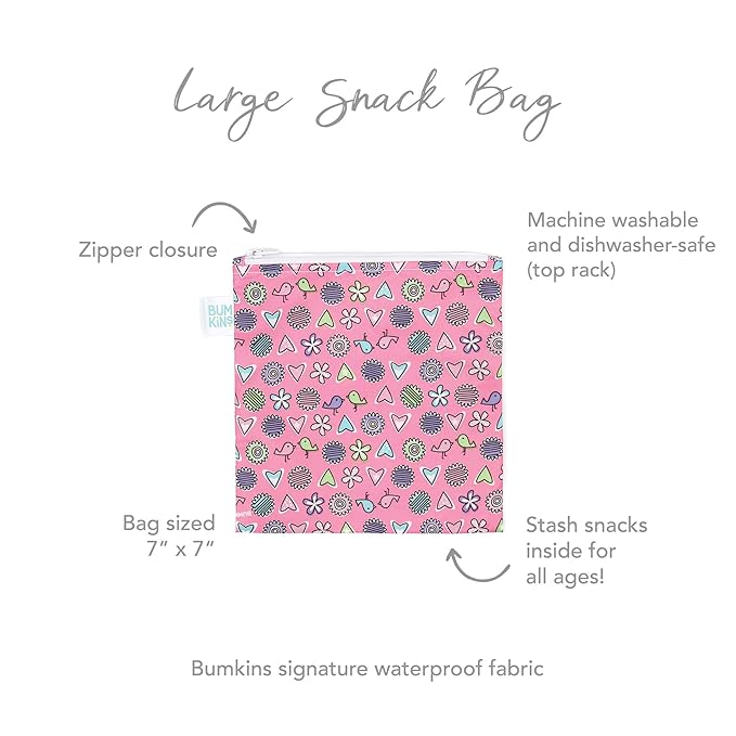 Bumkins Reusable Sandwich and Snack Bags, - Image 5