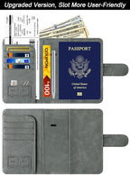 Passport Holder Cover Wallet Travel Essentials Leather Rfid Blocking Case - Image 2