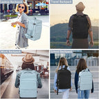 Travel Backpack for Women Men, Travel Laptop Backpack w/USB Charging Port - Image 8