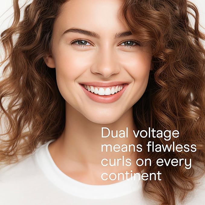 Conair Double Ceramic 1 ¼-Inch Long Barrel Curling Iron, 1¼-Inch Barrel Creates Loose Curls, Hair Curler for Use on Medium & Long Hair, White/Rose Gold