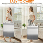 2 Pack Large Home Laundry Basket, Laundry Hamper, Freestanding Waterproof Dirty - Image 6
