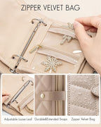 Vlando Travel Jewelry Case, Portable Jewelry Organizer Storage Book - Image 2