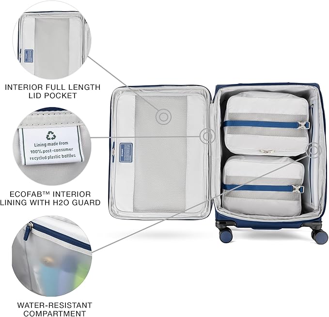 Travelpro VersaPack+ Lightweight Softside Expandable Checked Luggage, 8 Spinner - Image 4
