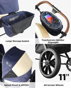 Tandem Wagon Stroller–All-Terrain 2-in-1 Push&Pull Design, Double Seat - Image 8