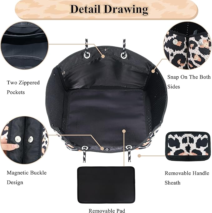QOGiR Neoprene Multipurpose Beach Bag Tote - Image 2